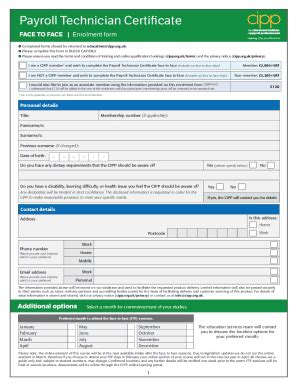 Fillable Online Payroll Technician Certificate - Fill Online, Printable ...