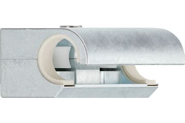 Hybrid roller bearing with 2 rollers drylin WJRM-51 in die-cast-Zinc