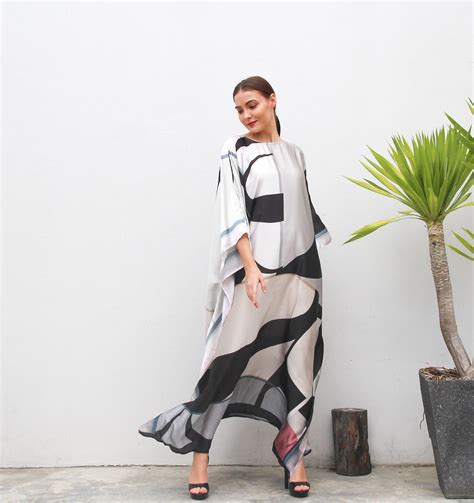 Long Length Satin Silk Printed Kaftan – Dress Styler