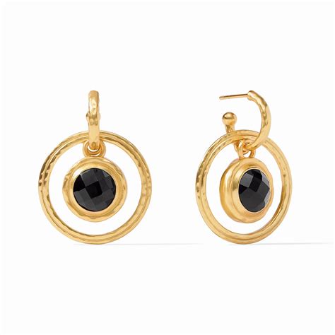 JULIE VOS ASTOR 6-IN-1 CHARM EARRINGS - OBSIDIAN BLACK – Button Down SF