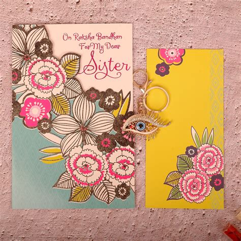 Sacred Evil Eye Keychain With Greeting Card