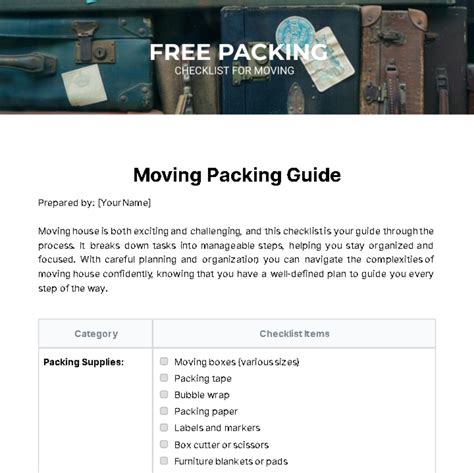 Image result for Packing Checklist