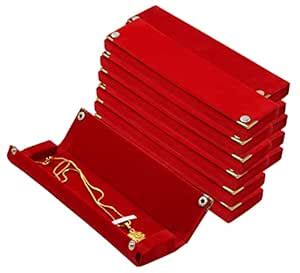 LUCES 12 Pieces Long Velvet Jewelry Chain Necklace Gift Box Set ...