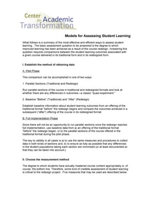 Fillable Online hawaii Models for Assessing Student Learning ...