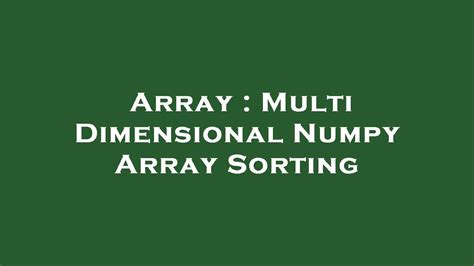 Image result for Python-Numpy Multi-Array