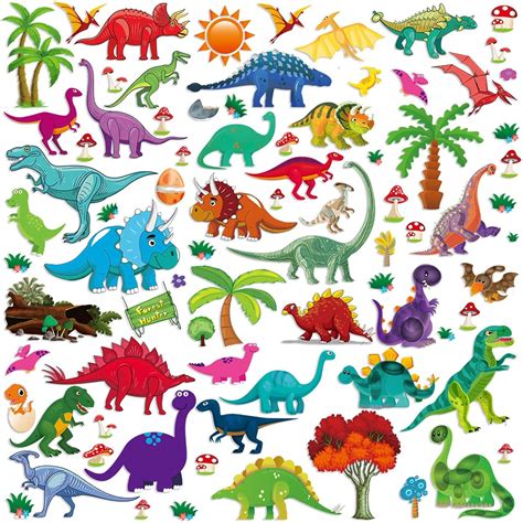 Dinosaur Wall Decals, Decorative Dino Stickers for Boys & Girls, Peel ...