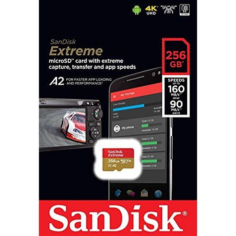 SanDisk 256GB Micro SDXC Memory Card Extreme | UHS-1 U3 A2 Certified ...