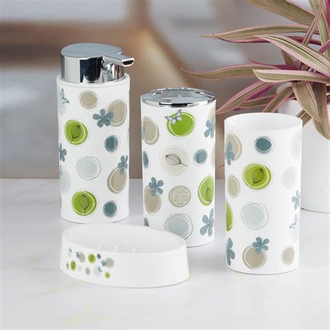 Kookee Acrylic Bathroom Accessories Set of 4, Modern Bath Set with ...