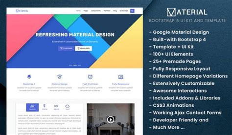 Image result for Bootstrap 4 Material Design