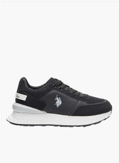 U.S. Polo Assn. Black Women's Black Low-Top Sneakers - Lightweight ...