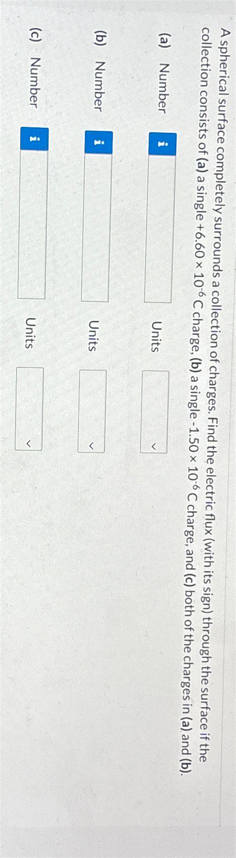 Solved A spherical surface completely surrounds a collection | Chegg.com