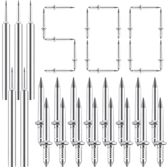 Yaocom 500 Pieces Double-Head Skirting Thread Seamless Nail Double ...