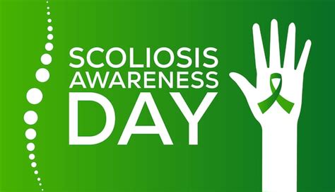 Scoliosis awareness day every year in june | Premium Vector