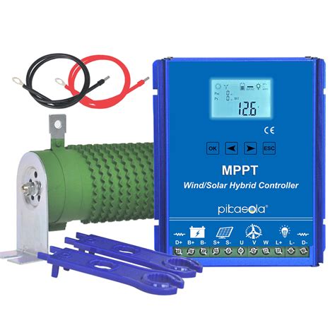 PIKASOLA 1400W Off Grid with Unloader Hybrid Wind Solar Controller 12V ...