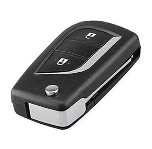 KEYYOU 2 Buttons Folding Flip Key Shell Remote Car Key Case Blank for ...
