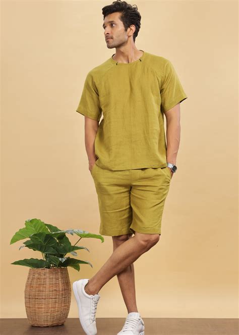 Linen Co ord Sets Men | Men's Pure Linen Cord Set – Linen Trail