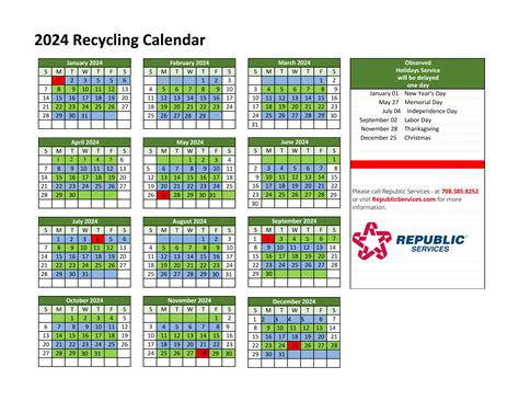 Republic Services - Residential Pick-Up & Recycling Schedule | Chicago ...