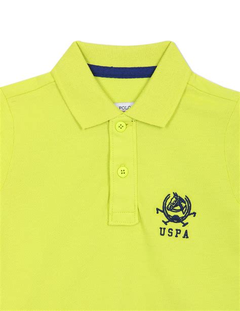 Boys Lime Green Solid Cotton Pique Polo Shirt – U.S. Polo Assn. India