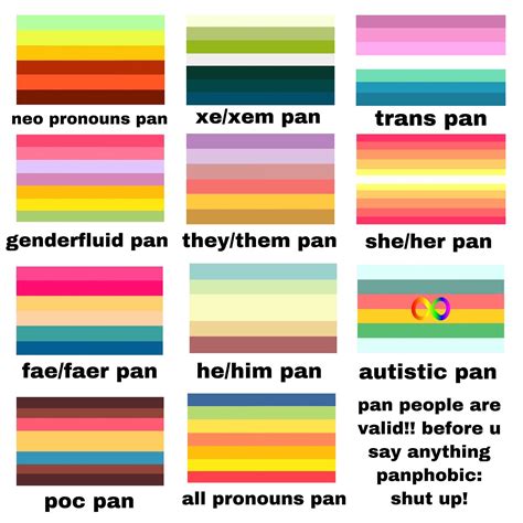 LGBT Pride Flags Color Scheme