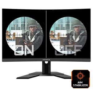 GIGABYTE G27QC A Gaming Monitor, 27" Curved, 165Hz, QHD, 88% DCI-P3 ...