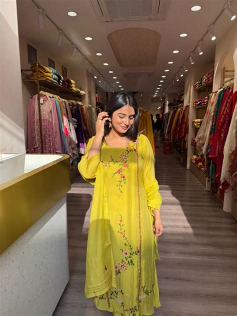 Lime Yellow Embroidered Kurta Set with Dupatta for Women | Ethnic Wear ...
