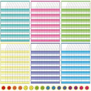 6 Pieces Laminated Dry Erase Incentive Chart Reward Chores Chart for ...