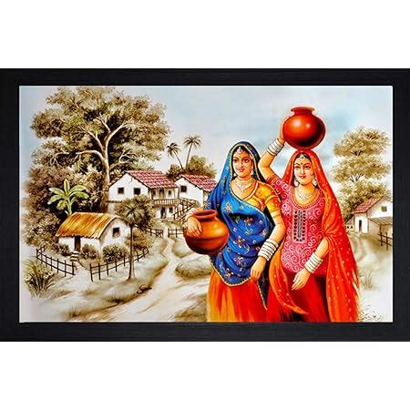 SAF Synthetic Modern Art Large Framed UV Digital Reprint Painting ...