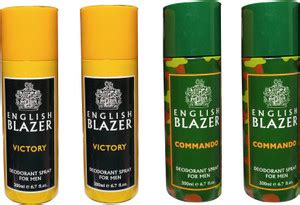 English BLAZER VICTORY COMMANDO (PACK OF 4) Deodorant Spray - For Men ...
