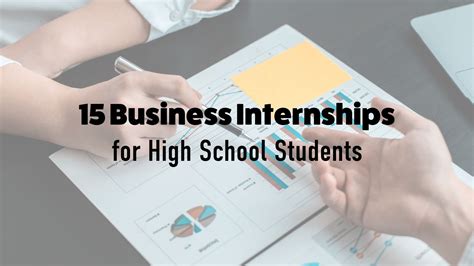15 Business Internships for High School Students — Inspirit AI
