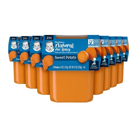 Buy Gerber 2nd Food Baby Food Sweet Potato Puree, Natural & Non-GMO, 4 ...