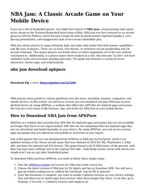 Fillable Online The History of NBA Jam - Arcade console documentary Fax ...