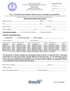 Fillable Online dhbc ky Kentucky Housing, Buildings and Construction ...