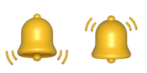 Two bell icons with sound wave symbols indicating ringing or active ...