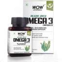 WOW Life Science Algae-Rich Omega 3 Capsules EPA + DHA Enriched Vegan ...