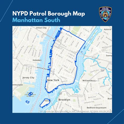 Map of NYPD Patrol Borough Manhattan North