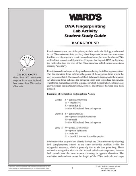 Image result for DNA Fingerprinting Lab Worksheet Printable