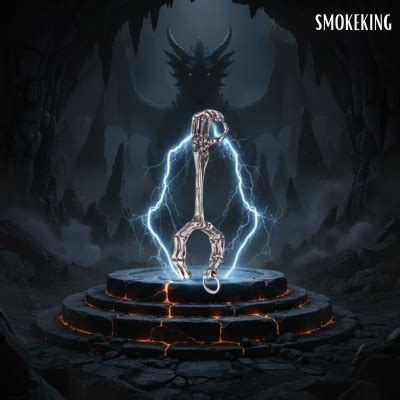 The Smoke King Skull Hand Puff Holder Ring