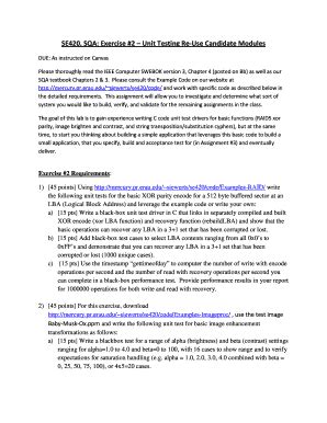 Fillable Online mercury pr erau SE420 SQA Exercise 2 Unit Testing Re ...