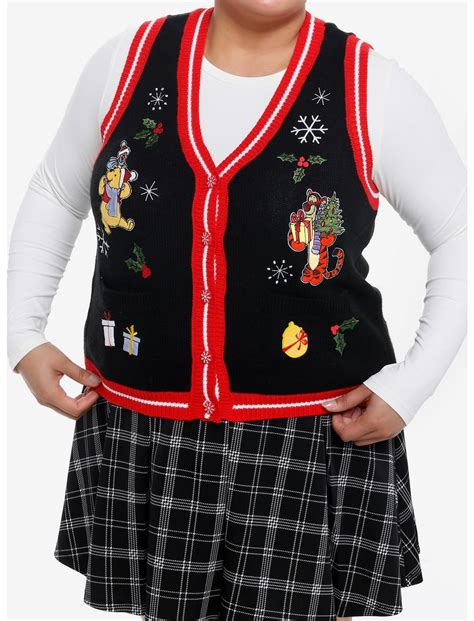 Disney Winnie The Pooh Holiday Sweater Vest Plus Size | Her Universe