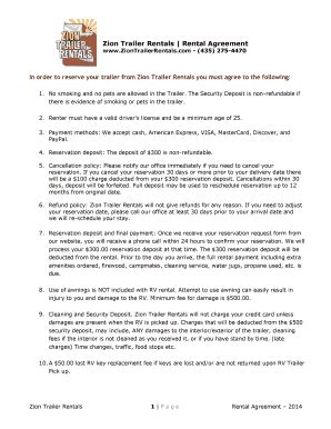 Trailer Rental Agreement Forms and Templates - Fillable & Printable ...