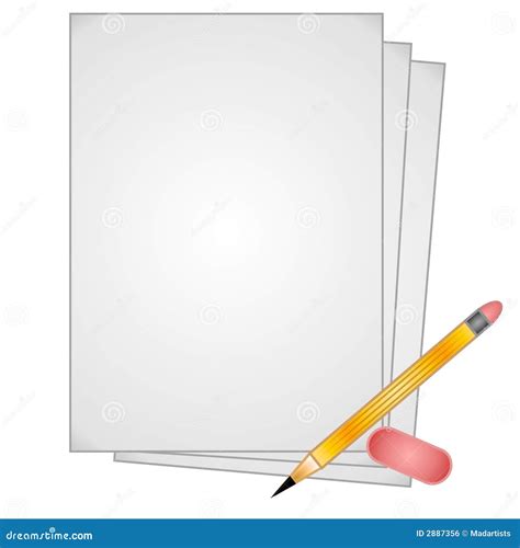 Clipart Of Paper And Pencil