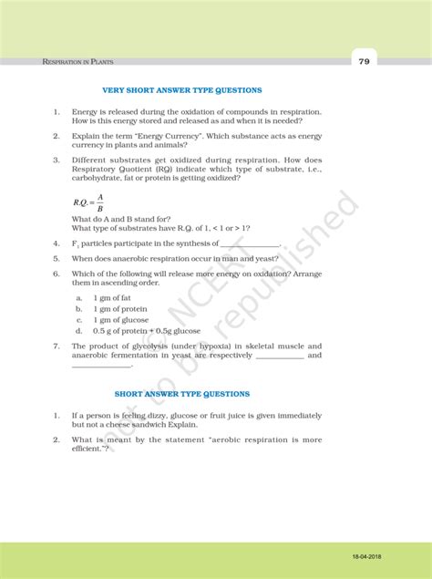 NCERT Exemplar Class 11 Biology Chapter 15 - eSaral