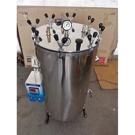 Vertical Autoclave 80L Double Walled Heavy Duty SS with Digital Tempur ...