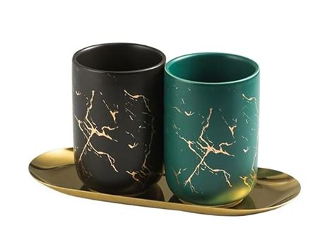 UMAI Ceramic Toothbrush Holders for Bathroom | Toothpaste, Tooth Brush ...