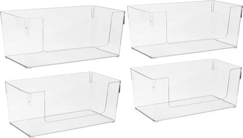 Buy Sorbus Open Plastic Storage Bins Clear Pantry Organizer Box Bin ...