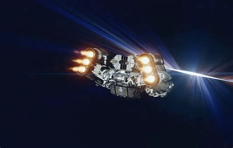 Wallpaper space, flame, jump, ship, engines, starfield, warp for mobile ...