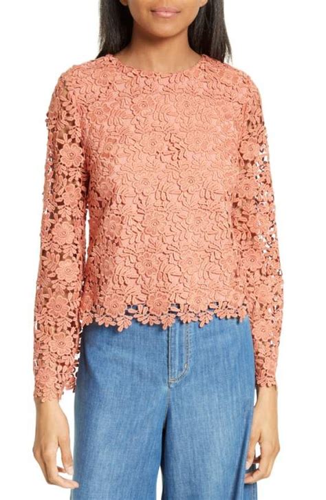Alice + Olivia Pasha Bell Sleeve Lace Top | Nordstrom | Lace bell ...