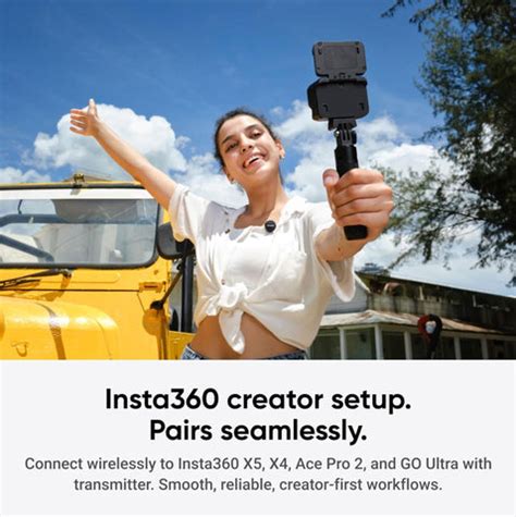 Insta360 Mic Air (1 TX + 1 RX), noise cancellation, 300-meter range ...