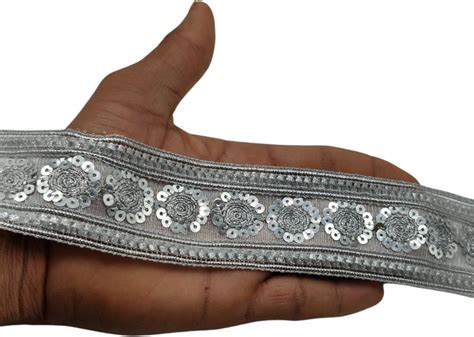 CRT Sequence Leaf zari Work lace for Borders, Dupatta, Saree,Home ...