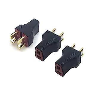 JFtech RC No Wire Deans Parallel Connector 1 Female to 2 Male Deans T ...